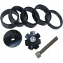 MEISO 8 pièces Bicyclette Entretoise Potence Bouchon Guidon 1 1/8" Entretoise de Direction en Aluminium Rondelles de Potence pou