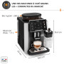 Krups Sensation Lait, Machine à café grains, Expresso automatique, 6 boissons, Carafe à lait Cappuccino, Interface tactile, Nett