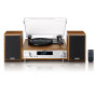 Lenco MC-160WD Chaîne stéréo avec Platine Vinyle - Radio Dab+/FM, Bluetooth 5.0, encodage MP3 Direct Via USB, entraînement par C