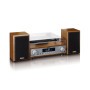 Lenco MC-160WD Chaîne stéréo avec Platine Vinyle - Radio Dab+/FM, Bluetooth 5.0, encodage MP3 Direct Via USB, entraînement par C