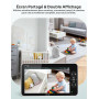 GHB Babyphone Cémera 7" 1080P Caméra Bebe Surveillance 350° Rotation Écran IPS HD Mode VOX 168H Autonomie de la Batterie Audio B