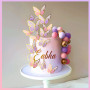 COYUN 63 Pcs Decoration Gateau Anniversaire,Papillon Decoration Gateau,Papillon Décoration Gâteau de Mariage,Decoration Gateau A