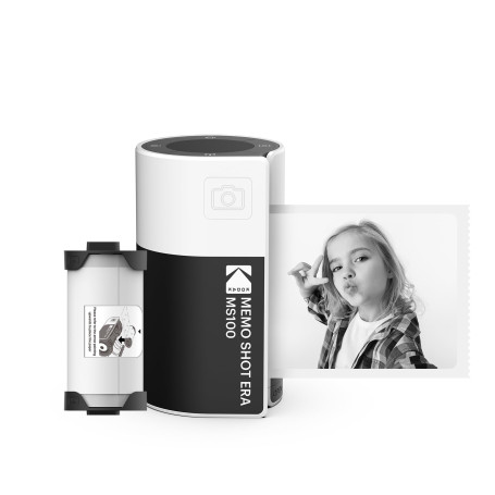 KODAK Memo Shot Era - Appareil Photo numérique instantané & Imprimante Photo, Blanc (Appareil Photo + 1 Rouleau de Papier Photo 