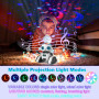 Robot Enfant Jouet, Robot Télécommandés Rechargeables avec Veilleuse Projecteur Ciel Etoile, Capteur de Geste, Musique, Jouet En
