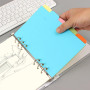 AQTAQ Ensemble de recharges de papier A6 6 trous Notes autocollantes rechargeables A6 100 feuilles/200 pages Intercalaires color