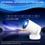Projecteur Video Mini Videoprojecteur 4k Retroprojecteur Android 11 WiFi 6/BT 5.4 1080P Full HD Supporté pour TÉLÉPhone PC Lap S