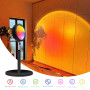GY Connectée Sunset Lamp, WIFI RGB Lampe Coucher de Soleil, 16 Millions de Couleurs Compatibles avec Alexa & Google, Idéal pour 