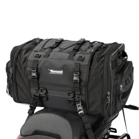 BAIGIO Sacoche Moto 40-60L Etanche Réfléchissante Extensible - Sac de Selle et Porte Bagage Avec Housse de Pluie - Bagagerie Cav