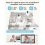 GHB Babyphone Camera 7" 350° Rotation Caméra Bebe Surveillance 1080P Écran IPS HD 5000mAh Zoom 4X 8 Berceuses Vision Nocturne VO