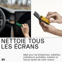 Nettoyant Écran Portable 2-en-1 – Spray 10,5 ml + Chiffon Microfibre Intégré – Kit Nettoyage Écran Tactile pour Smartphone, Tabl