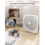 ILLUMYN Ventilateur de bureau rechargeable, portable, ultra silencieux, avec flux d'air puissant pour bureau, chambre à coucher,