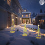 Sapin Lumineux Exterieur, Afenau Sapin de Noël Lumineux Extérieur, Imperméable Deco Noel Exterieur Solaire, Decoration Noel Exte