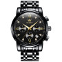 OLEVS Montres Hommes, Acier Inoxydable Quartz Analogique, Multifonctionnel Diamants Robe Classique de Luxe, Chiffres Romains Chr