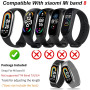 Harikiri Magnétiques Bracelet Compatible avec Xiaomi Mi Band 9/8,Bracelet Rechange Magnétique Métal Acier Inoxydable pour Xiaomi