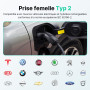 WISSENERGY Wallbox 7.4kW Type 2 avec APP Contrôle, Borne de Recharge Voiture électrique Prend en Charge la Connectivité Standard