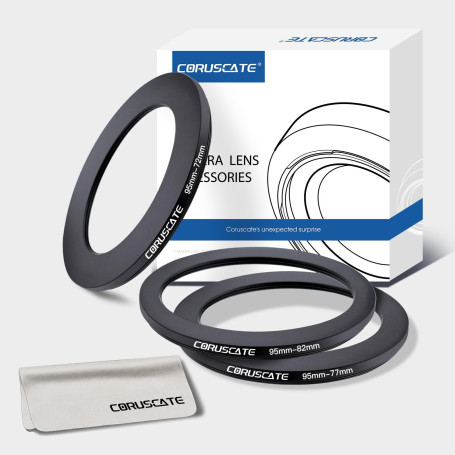 Lot de 3 bagues d'adaptation (95 mm) pour filtre d'objectif, bague Step Down compatible avec toutes les marques de 95 mm UV ND C