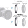 Lot de 3 bagues d'adaptation (95 mm) pour filtre d'objectif, bague Step Down compatible avec toutes les marques de 95 mm UV ND C