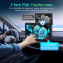 Écran tactile 7" IPS HD avec télécommande, CarPlay sans fil et filaire et Android Auto, Bluetooth 5.1 et support rotatif à 360°