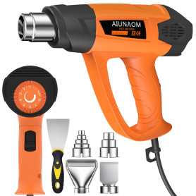 Décapeur Thermique AIUNAOM 2000W Professionnel Pistolet à Air Chaud 50 ℃-650℃ 9 Niveaux de Température Réglables Protection de S