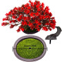 Fycooler Bonsaï Artificiel Réaliste - Genévrier Japonais - Arbres Artificiels Décoratifs en Pot pour la Maison,Le Bureau,la Bibl