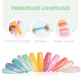 COLOFALLA 12 Bracelets Encourageants pour Enfant en Silicone Cadeau Motivations Enfant Accessoire Anniversaire Maternelle Maître