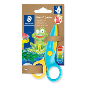 Staedtler - Noris Junior - Blister 1 Paire Ciseaux à Lame 10 cm Bouts Ronds - 965 40 BK Bleu