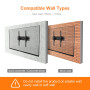 GRIFEMA Support Mural TV 26-55 Pouces - Fixation Murale TV Peut Contenir Jusqu'à 50KG, Accroche Television Mural Inclinable (± 1