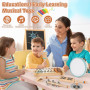 Joyreal Instruments de musique Montessori en bois 3 couleurs neutres Xylophone esthétique moderne bohème cadeau salle de jeux