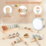 Joyreal Instruments de musique Montessori en bois 3 couleurs neutres Xylophone esthétique moderne bohème cadeau salle de jeux