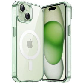 JETech Coque Magnétique pour iPhone 15 6,1 Pouces Compatible avec MagSafe Recharge sans Fil, Étui Housse de Téléphone Antichoc, 