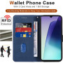 FHSYCR Coque pour Xiaomi Redmi 14C avec 1 Pièces Verre Trempé Protection, Premium PU Cuir Multifonction Magnétique Portefeuille 