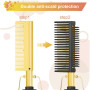 Flintronic Peigne Chauffant, 2 en 1 Peigne Lisseur en Céramique, Brosse Chauffante Perruque, 160-200℃ Régulation, Rapide-Chauffa