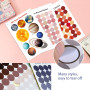 ONEBO 72 Feuilles Autocollants colorés,Autocollants à Pois colorés étoiles en Forme de,Pour la décoration d'agendas,d'enveloppes