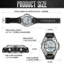 PINIDOUS Montre Homme Montre Digital Sport Homme M ilitaire étanche,Grand écran Analogique Digital Montre avec Alarme,LED,Chrono