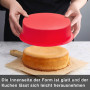SILIVO Moule Gateau Silicone 20 cm Rond, 2Pcs Moule Layer Cake 20 cm de Diamètre, Moules à Pâtisserie Silicone Pour Gâteau, Le D