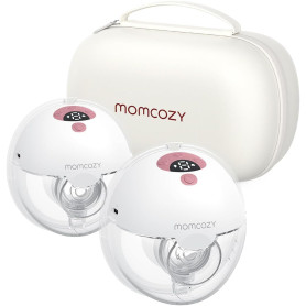 Momcozy M5 Tire-Lait Electrique Mains Libres Portable, de la Bouche de Bébé Bride à Double Étanchéité, 3 Modes & 9 Niveaux Régla