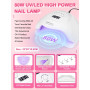 Yokilly Kit Ongle Gel UV Complet: Kit Ongle Manucure Avec 80W Lampe LED UV Electrique Ponceuse Pour Ongles Gel- Poudre Acrylique