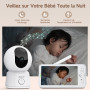 ARENTI Babyphone Camera Bébé, Baby Phone Vidéo Connecté Smartphone, Baby Moniteur Vidéo avec VOX, Détection de Température, Aler