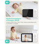GHB Babyphone Caméra Bébé Surveillance 3,2 inches LCD Batterie 2100mAh Capteur de Température Vision Nocturne 2X Zoom Audio Bidi