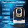 Mini Projecteur 4K Videoprojecteur Portable Projecteur Video WiFi 6 Android 11,1080P Full HD Supporté pour TÉLÉPhone/PC/Lap/Stic