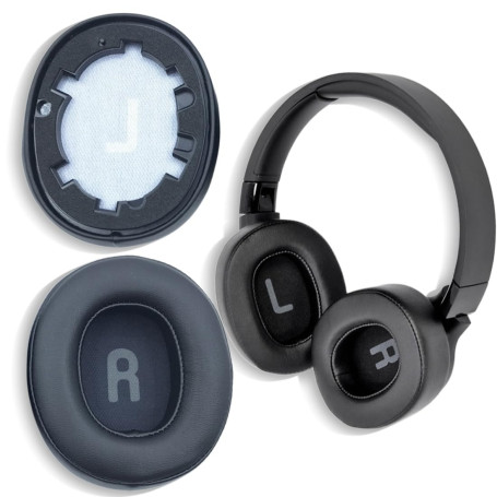 Coussinets de Rechange pour JBL Tune T700BT/T710/T720/T750BTNC/T760NC Noirs, Cuir protéiné + Mousse à mémoire, Housse Casque jbl