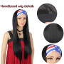 Xtrend 24 Pouces Bandeau Perruque Longue Droite Noir Aucun Lace Front Perruque Sans Colle Bandeau Perruques Aspect Naturel Perru