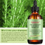 Menthe poivrée Huile essentielle de Romarin et Derma Roller 0.5mm pour la croissance des cheveux, les soins de la peau, la crois