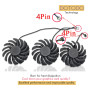Dotodo Ventilateur de refroidissement pour carte graphique MSI GeForce RTX 3070 3080 3090 VENTUS 3X Gaming 85 mm PLD09210B12HH 1