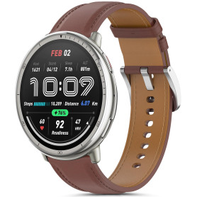 SenMore 20mm Cuir Bracelet Compatibles avec Amazfit Active 2/Active/Garmin Vivoactive 5/Amazfit GTS/2/3/4/2e/2 mini/4 mini, Régl
