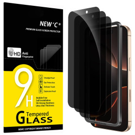 NEW'C Kit de 3, Verre Trempé Anti-Espion pour iPhone 17 Pro Max, iPhone 16 Pro Max (6,9 Pouces) Protection écran efficace contre