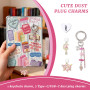 VelvetGlow 6 Pcs Inserts pour étui Clair pour liseuse, 2 Pcs Set de Charms pour Bouchons antipoussière, Accessoires de Charme ré
