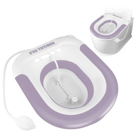 TNOMSNO Bidet Toilette WC, Bain de Siège Bidet avec Chasse d&#039;eau, Pliable Sitz Bain Bassin Bain pour Soins Postpartum, Soulageme