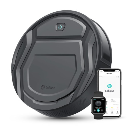 Lefant Aspirateur Robot, Mince Silencieux Connecté WiFi-Bluetooth-Alexa-App, 6 Modes de Nettoyage, Auto-Charge, 120min d'Autonom