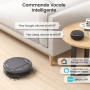 Lefant Aspirateur Robot, Mince Silencieux Connecté WiFi-Bluetooth-Alexa-App, 6 Modes de Nettoyage, Auto-Charge, 120min d'Autonom